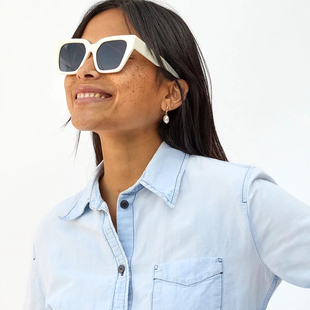 Clare V Heather sunglasses in cream